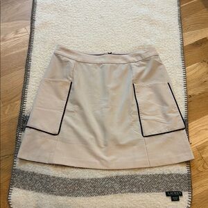 VK Sport Active Golf/Sport Skirt. Cream w/Black Outline Pockets Size 6